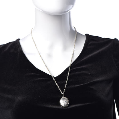 Tiffany Sterling Silver Fifth 5th Avenue Notes Locket Pendant Necklace 2 of 8