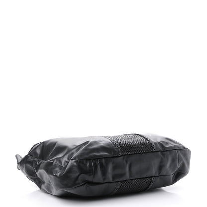Bottega Veneta Nappa Grommet Oversized Hobo Black 4 of 8