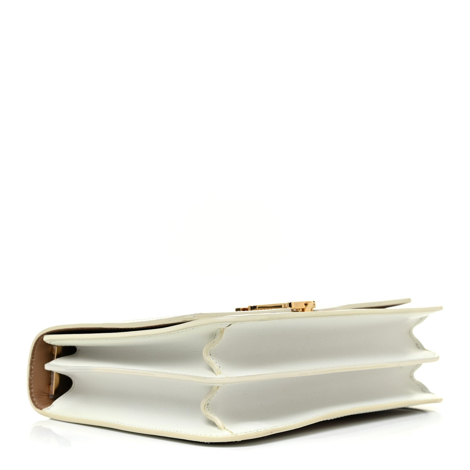 Burberry Calfskin Small TB Envelope Clutch Bag Chalk White Camel 4 of 13