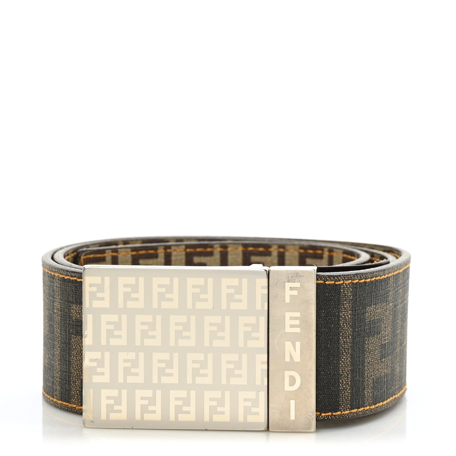 Fendi Zucca Logo Belt 80 32 Tobacco 1 of 6