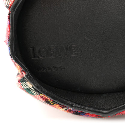Loewe Wool Calfskin Mini Elephant Crossbody Bag Red Tartan 6 of 9