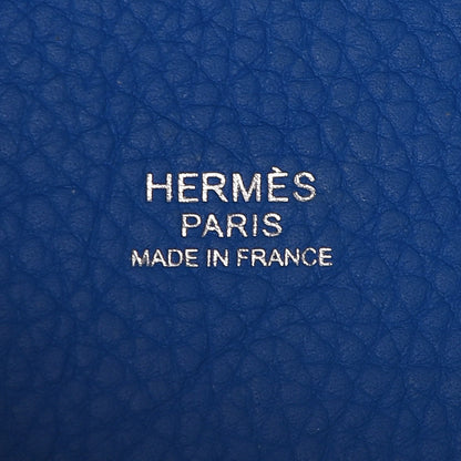Hermes Taurillon Clemence Picotin Lock 22 MM Bleu Hydra 8 of 9