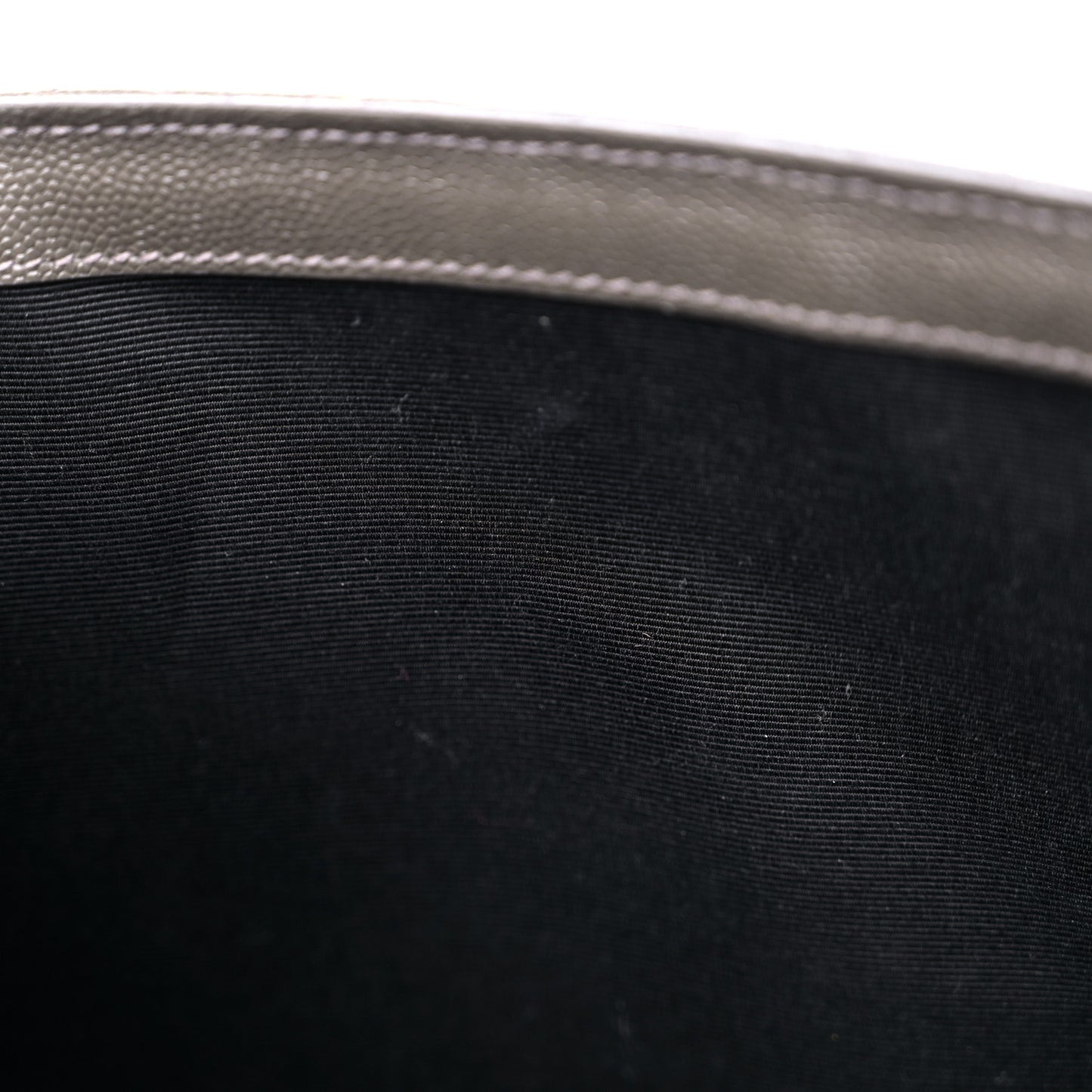 Grain De Poudre Textured Mixed Matelasse Large Triquilt Monogram Satchel Pebble