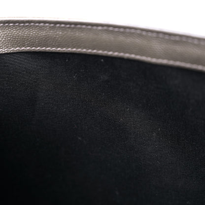 Saint Laurent Grain De Poudre Textured Mixed Matelasse Large Triquilt Monogram Satchel Pebble 11 of 14