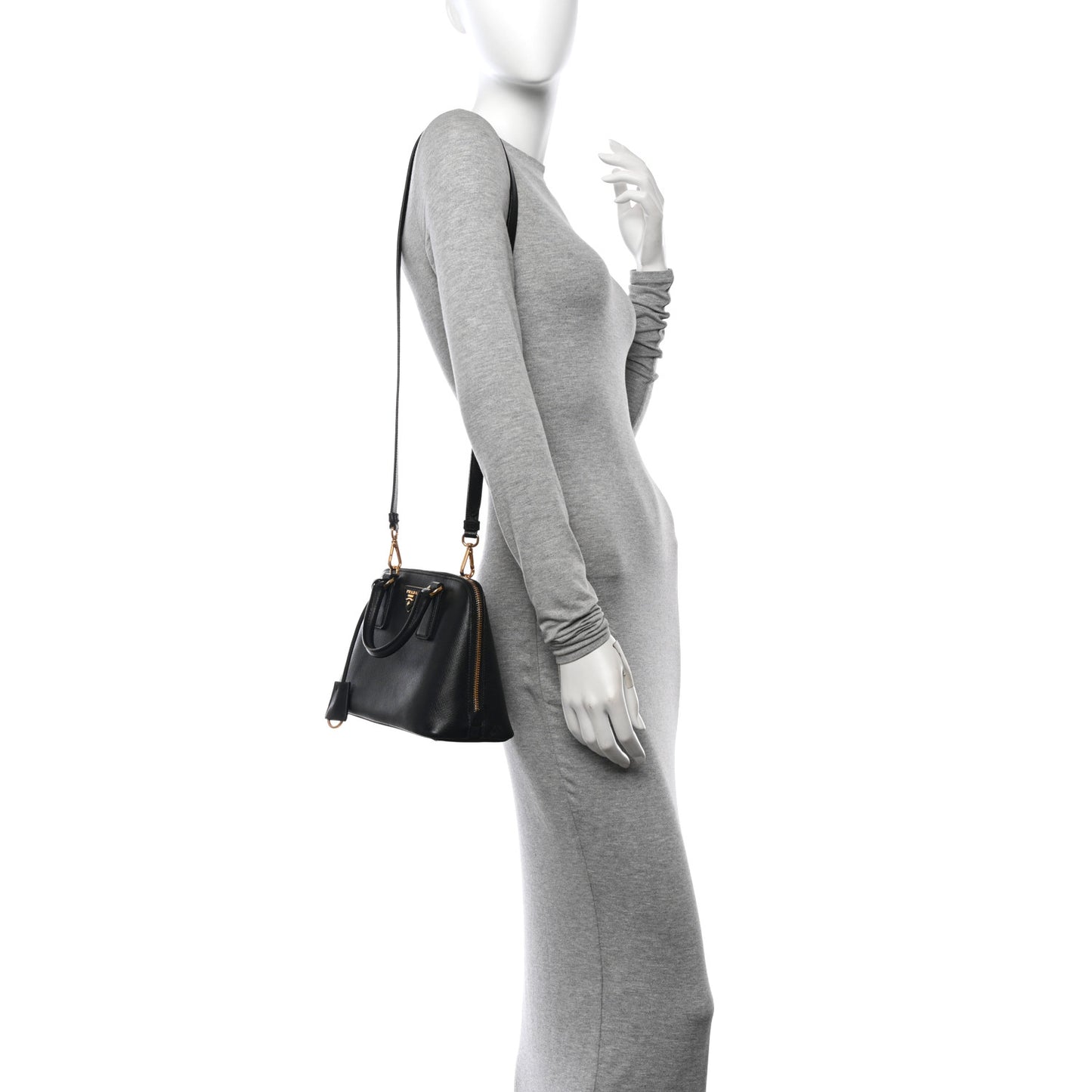Saffiano Lux Small Promenade Black