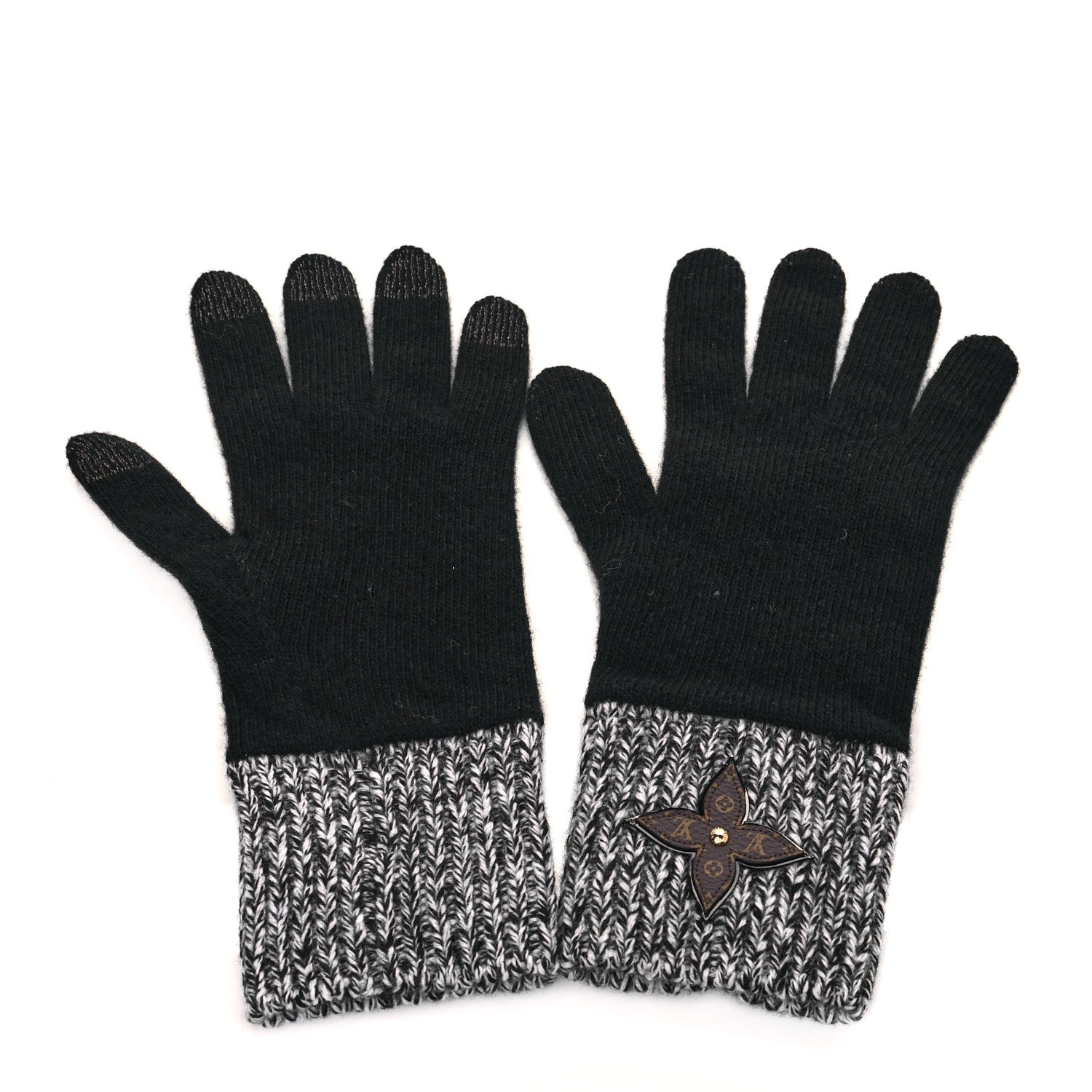 Louis Vuitton Wool Knit Galaxy LV Gloves Gris 2 of 4