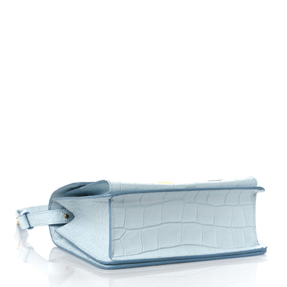 Proenza Schouler Calfskin Crocodile Embossed Dia Day Bag Pale Blue 3 of 6