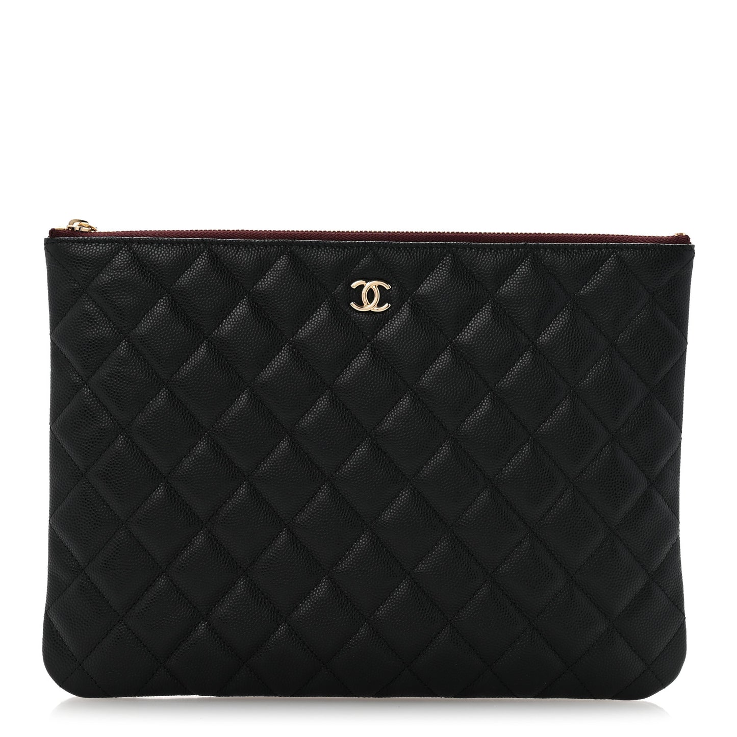 Caviar Quilted Medium Cosmetic Case Black