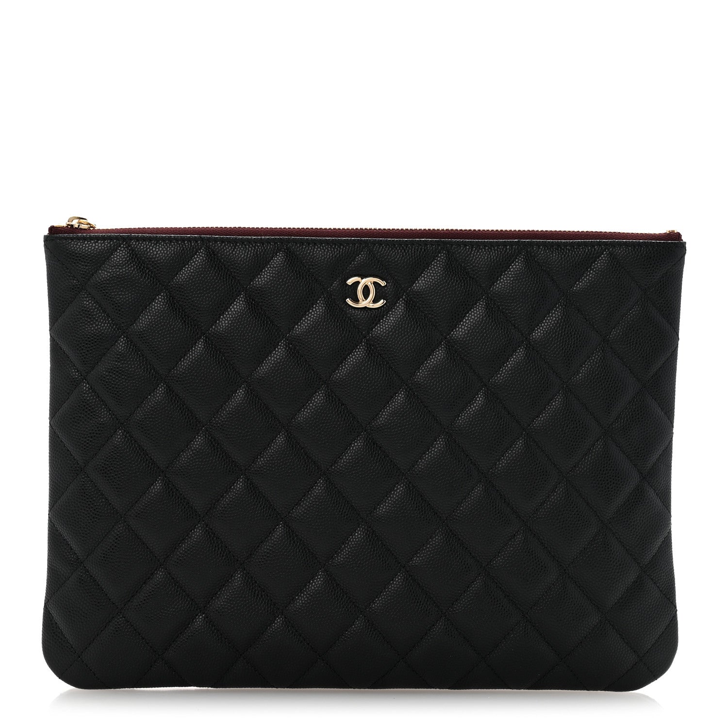 Chanel Caviar Quilted Medium Cosmetic Case Black 1 of 9