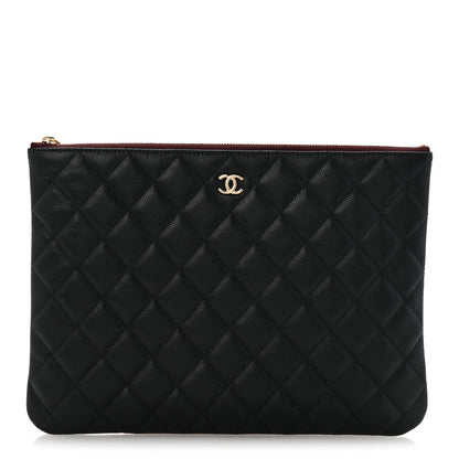 Chanel Caviar Quilted Medium Cosmetic Case Black 1 of 9
