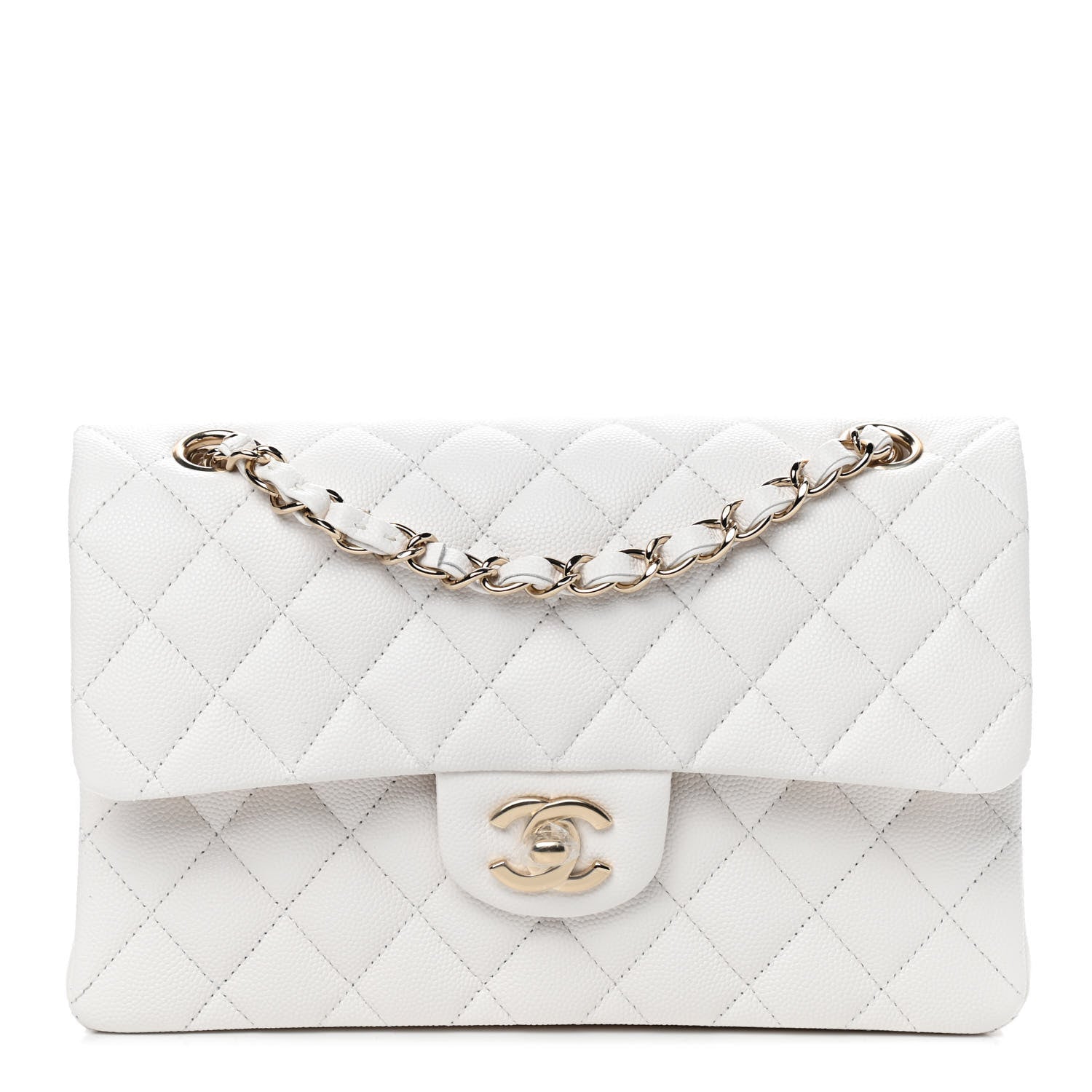 Chanel Caviar Quilted Small Double Flap White 1 of 9