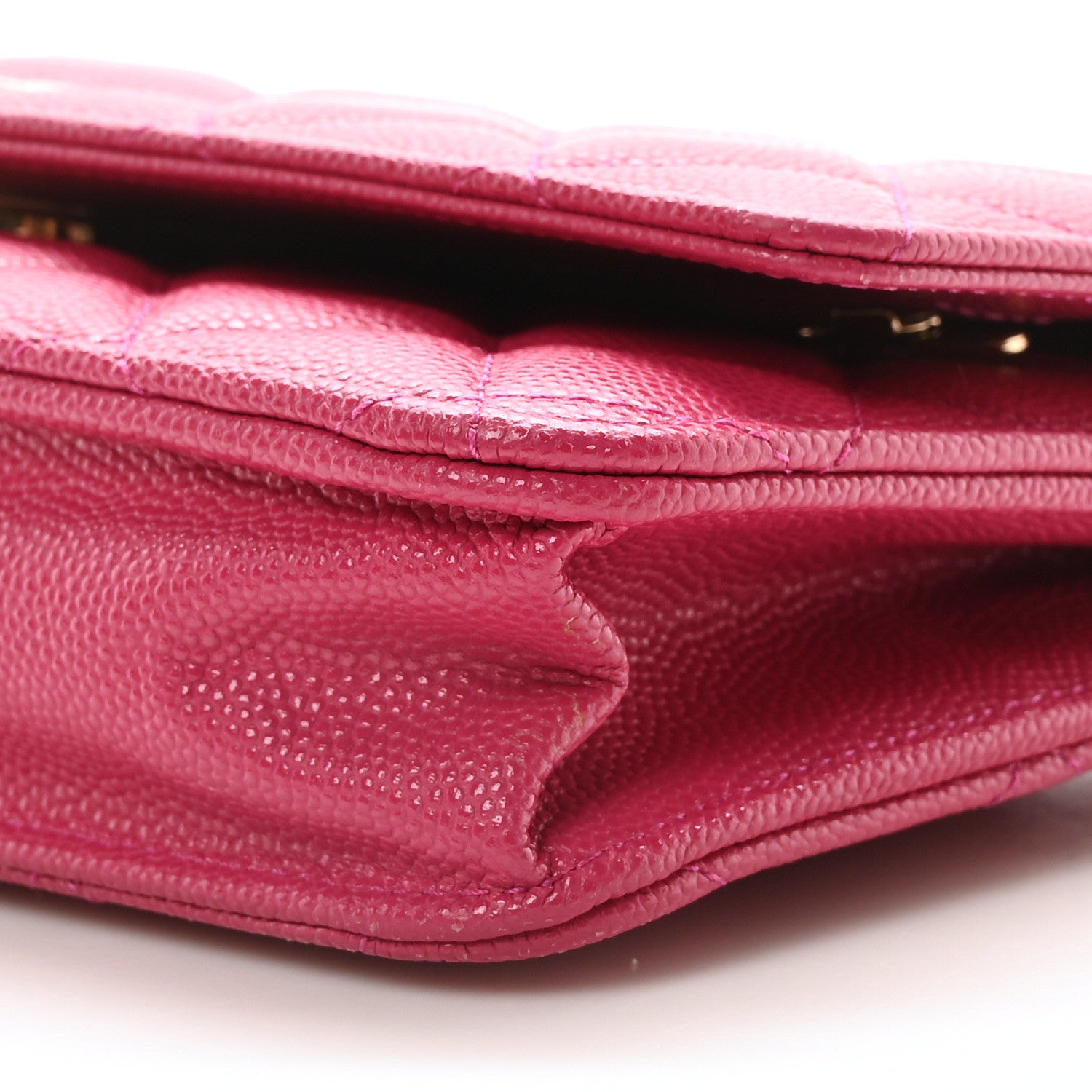 Chanel Caviar Quilted Wallet On Chain WOC Fuchsia 11 of 11