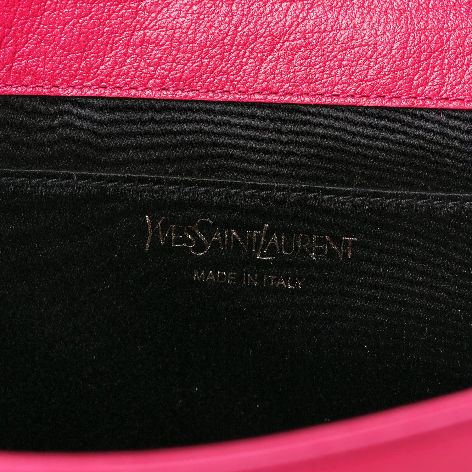 Saint Laurent Calfskin Monogram Large Belle De Jour Clutch Lipstick Fuchsia 6 of 6