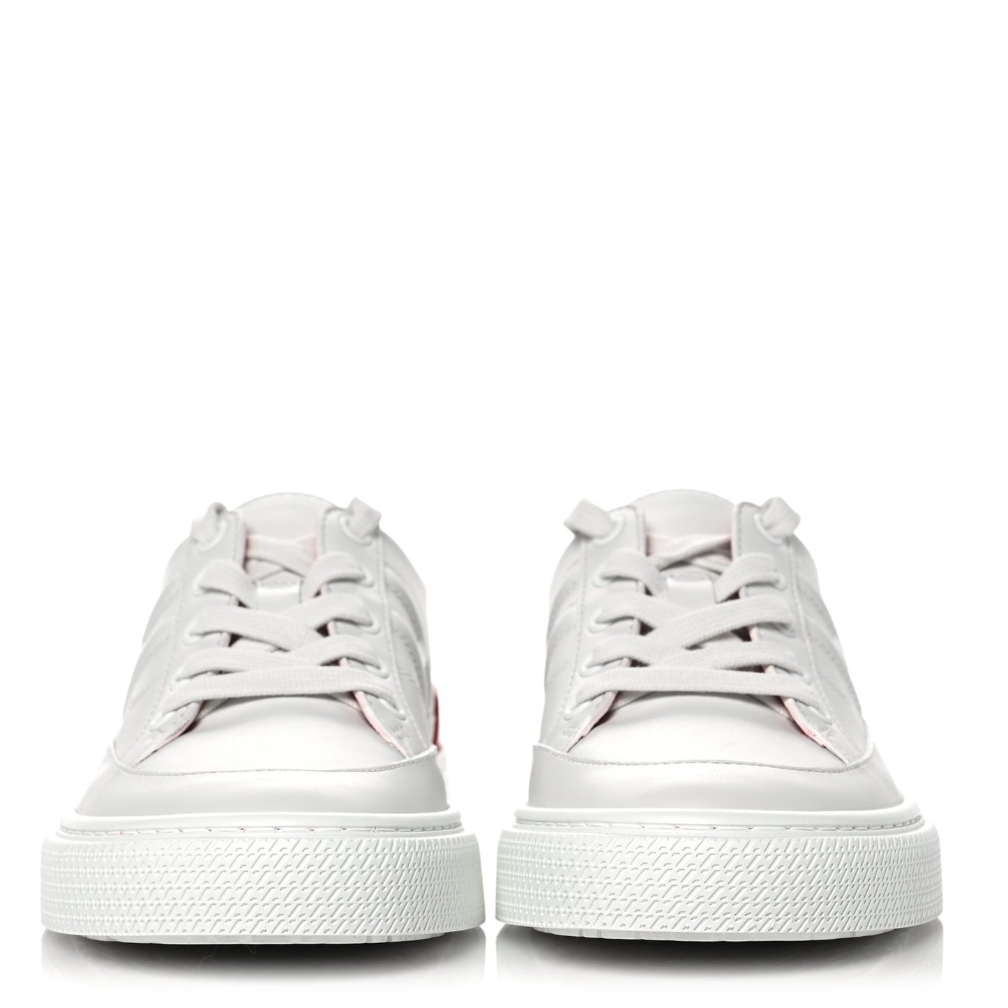 Calfskin Deep Sneakers 35 White Lipstick Red