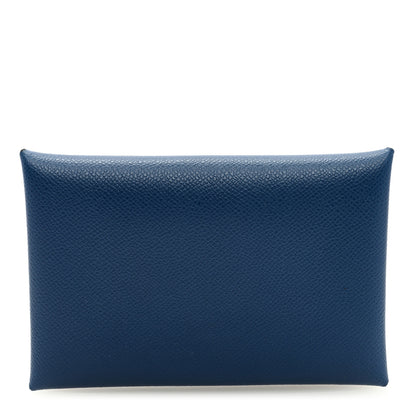 Hermes Madame Calfskin Calvi Card Case Deep Bleu 1 of 6
