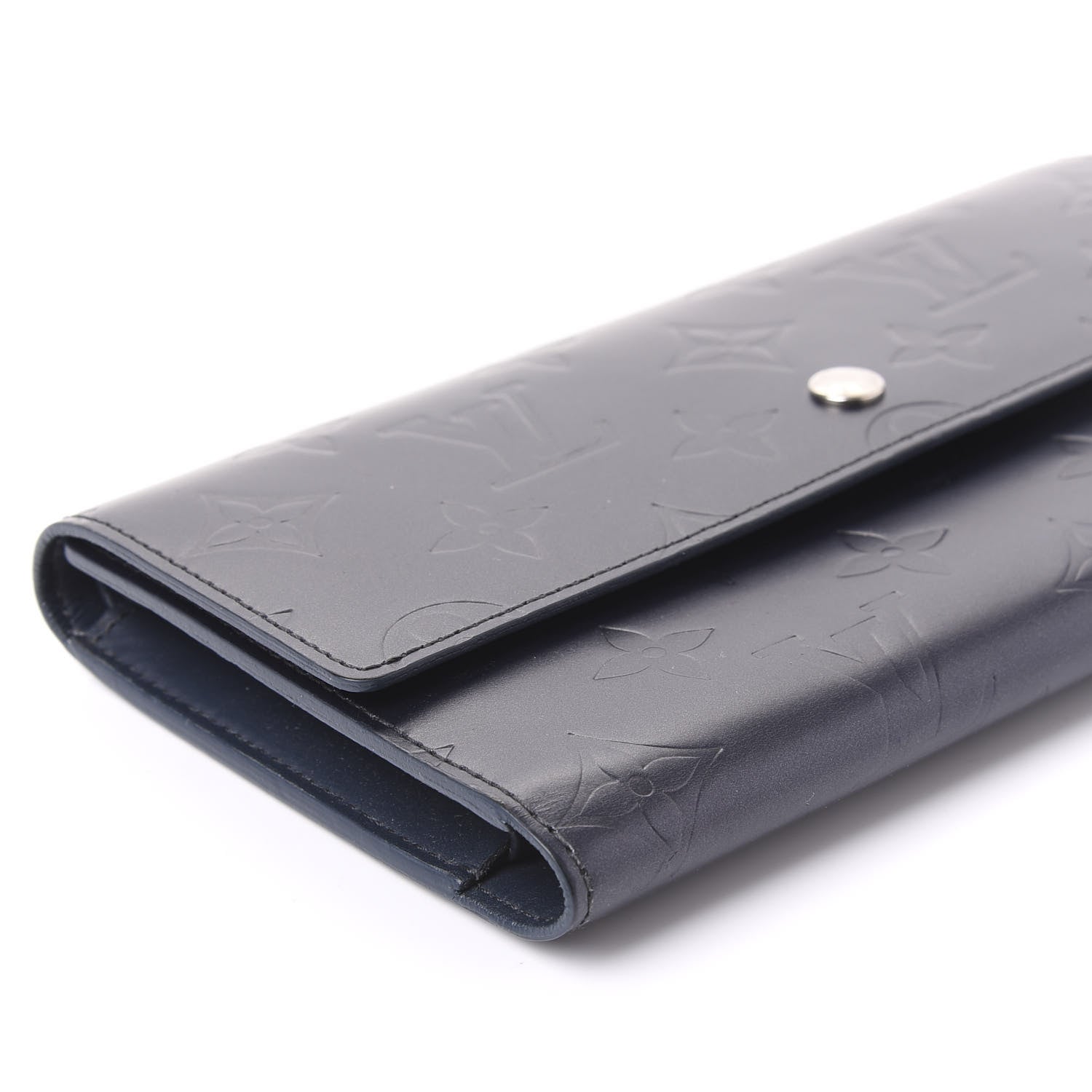 Louis Vuitton Mat Monogram Porte Tresor International Wallet Blue 5 of 8