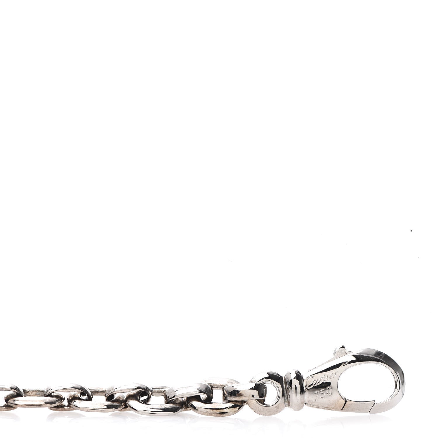 Cartier 18K White Gold Meplat Link Chain Bracelet 4 of 5