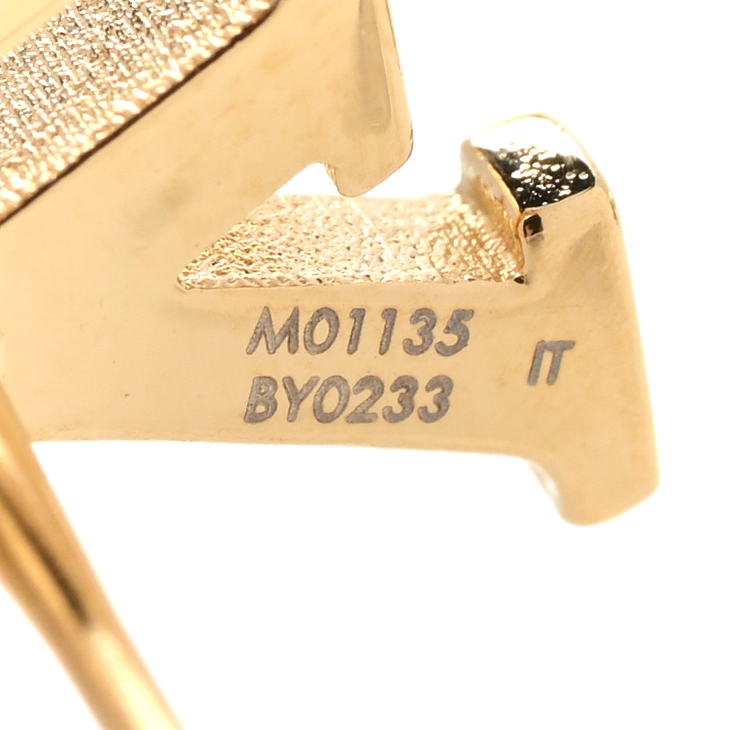 Louis Vuitton Metal Enamel LV Iconic Earrings Gold 5 of 6