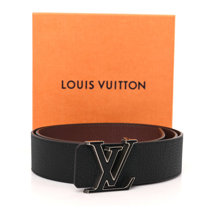 Louis Vuitton Taurillon Calfskin 40mm LV Tilt Reversible Belt 95 38 Navy Cognac 5 of 5
