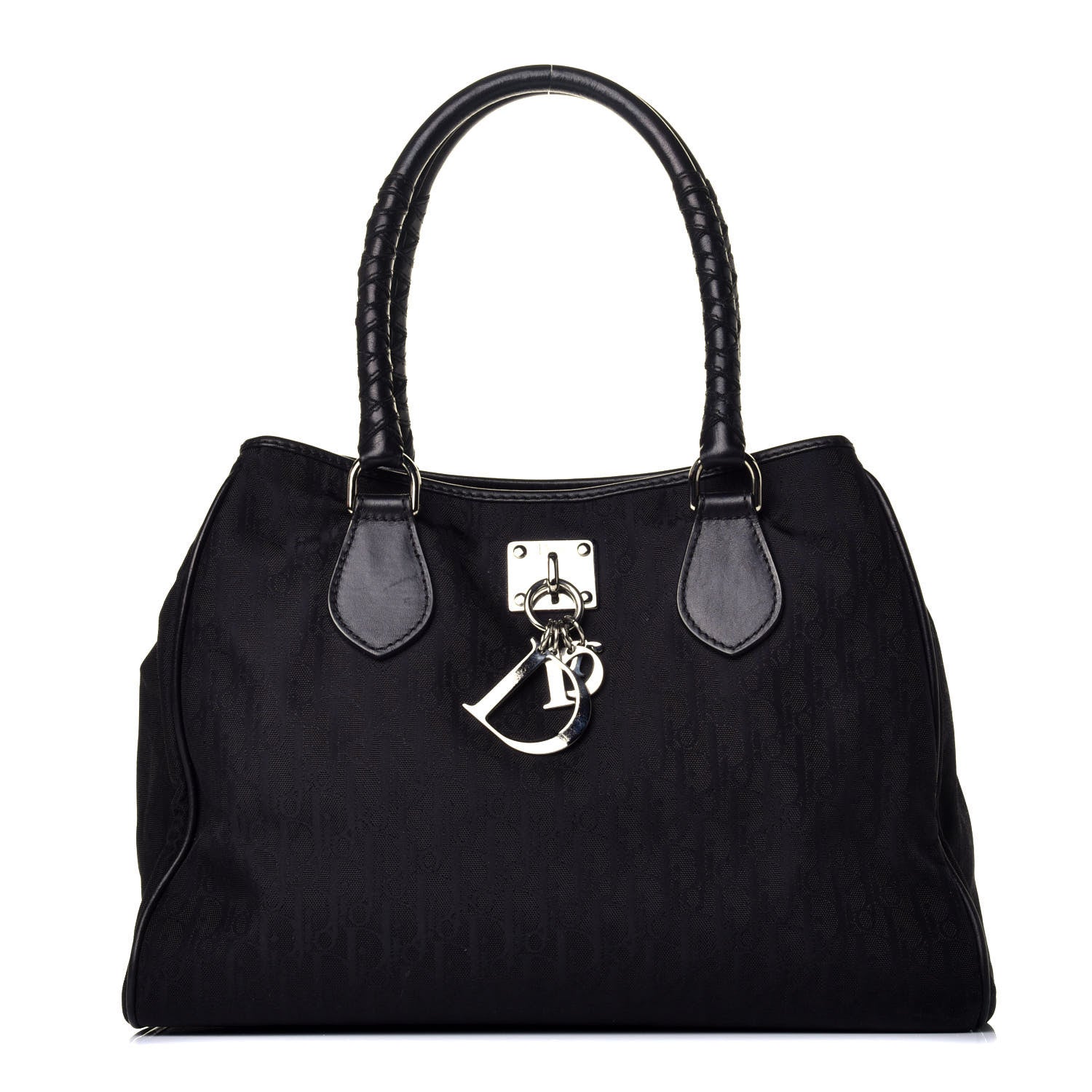 Christian Dior Nylon Monogram Small Lovely Tote Black 1 of 9