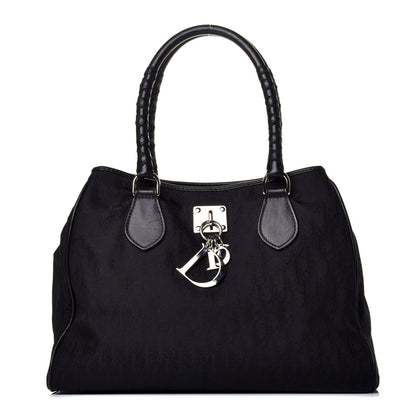 Christian Dior Nylon Monogram Small Lovely Tote Black 1 of 9