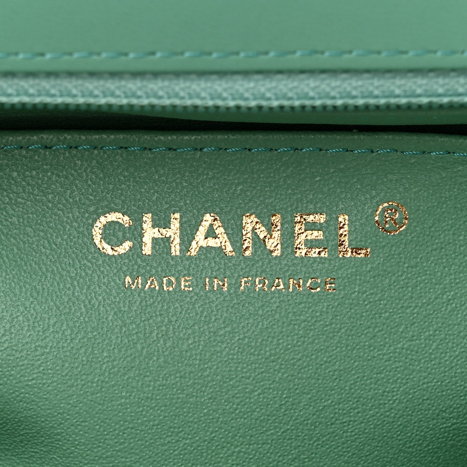 Chanel Lambskin Chevron Quilted Mini Rectangular Flap Green 6 of 11
