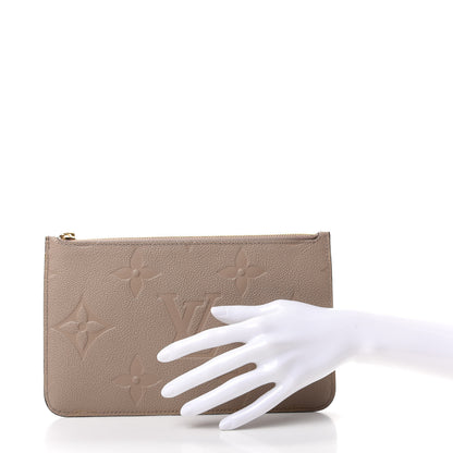 Louis Vuitton Empreinte Monogram Giant Neverfull MM Pochette Tourterelle 2 of 5