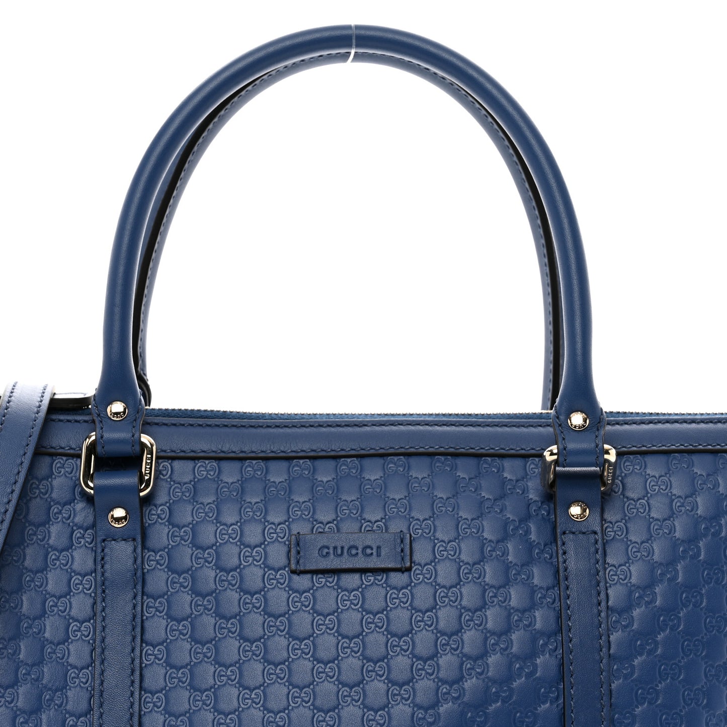 Soft Microguccissima Small Zippered Satchel Caspian