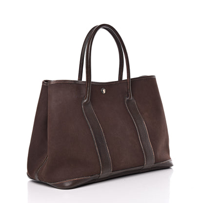 Hermes Toile Negonda Garden Party Tote 36 MM Chocolate 3 of 17
