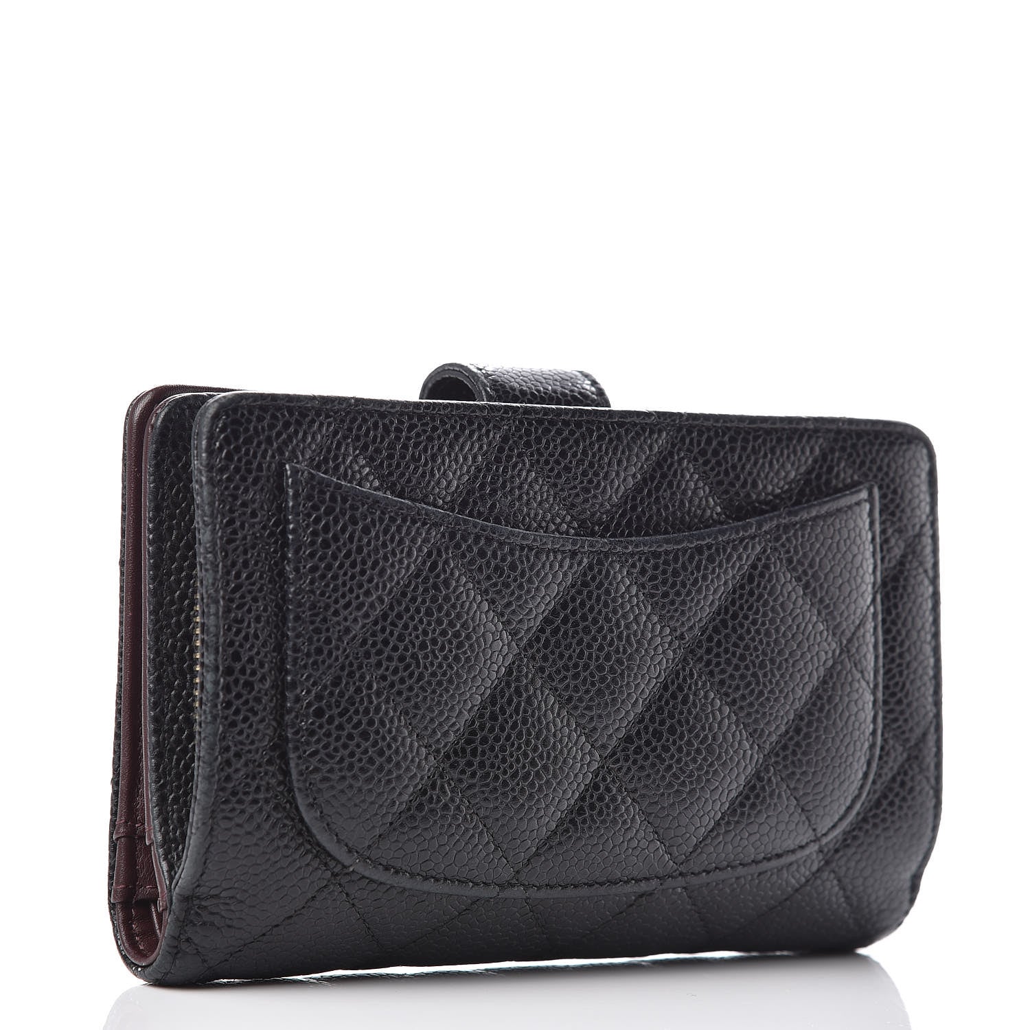 Chanel Caviar Quilted Zipped Pocket Wallet Black 3 of 15