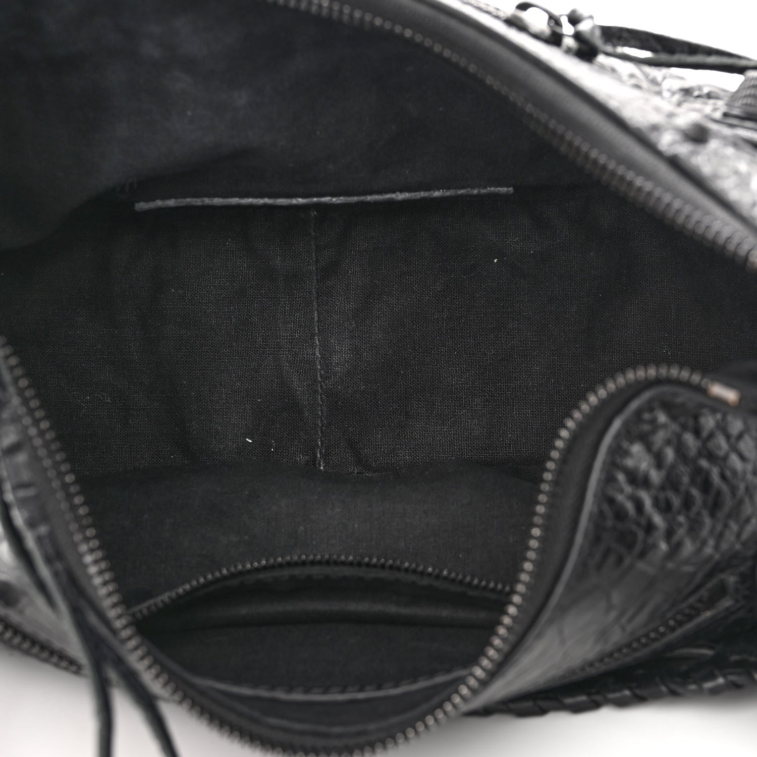 Balenciaga Extra Supple Calfskin Crocodile Embossed Monochrome Small Le Cagole Shoulder Bag Black 5 of 10