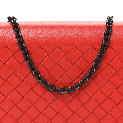 Bottega Veneta Nappa Intrecciato Continental Wallet on Chain Red 9 of 11