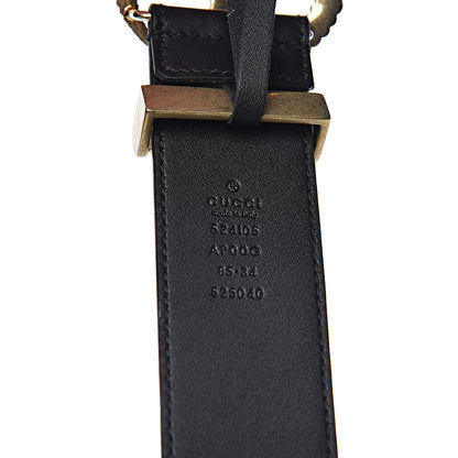 Gucci Moon Calfskin Torchon Double G 40mm Belt 85 34 Black 4 of 7