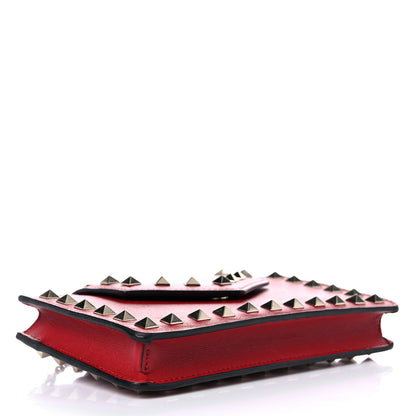 Valentino Garavani Calfskin Rockstud Phone Case With Chain Rosso Valentino 4 of 15