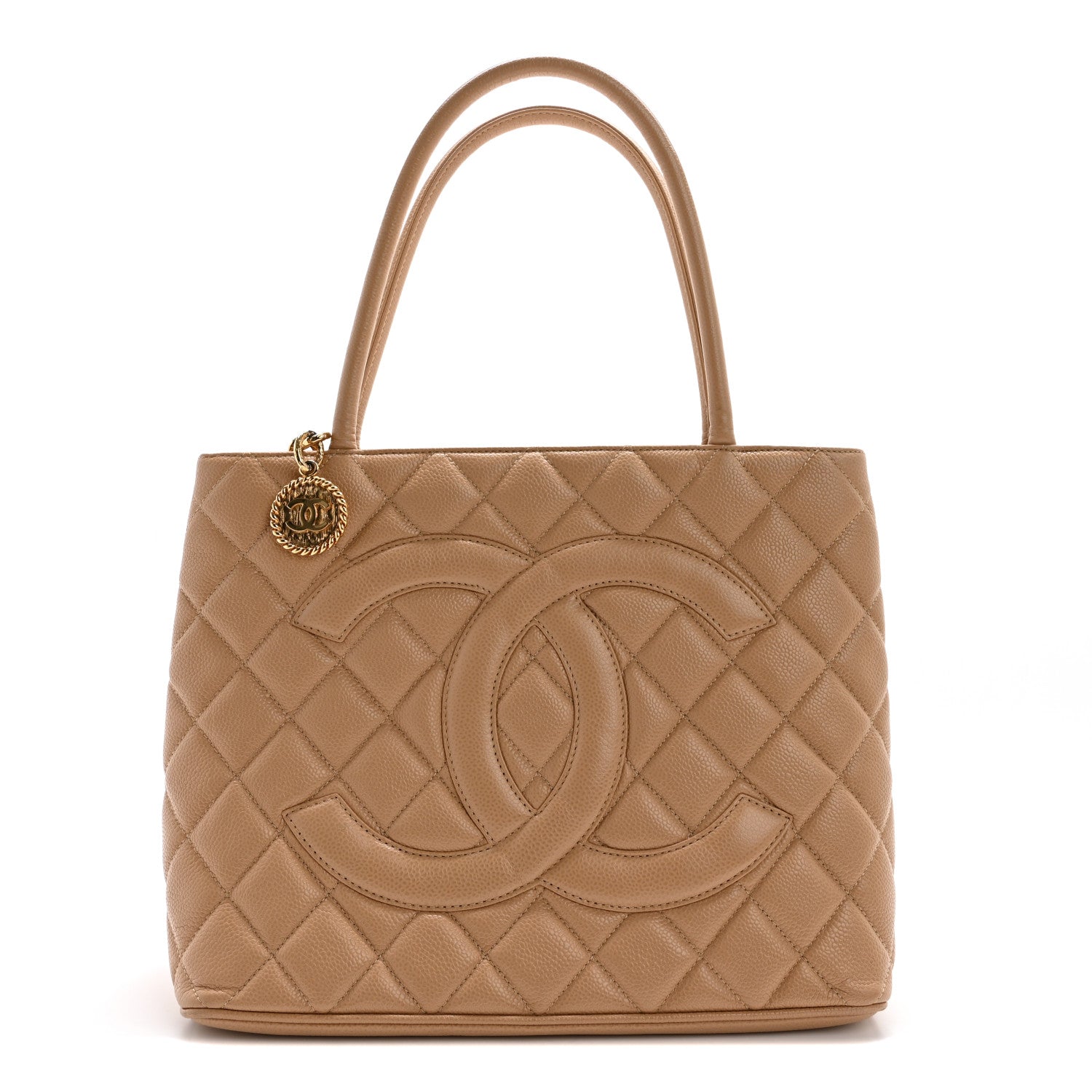 Chanel Caviar Quilted Medallion Tote Beige 1 of 15