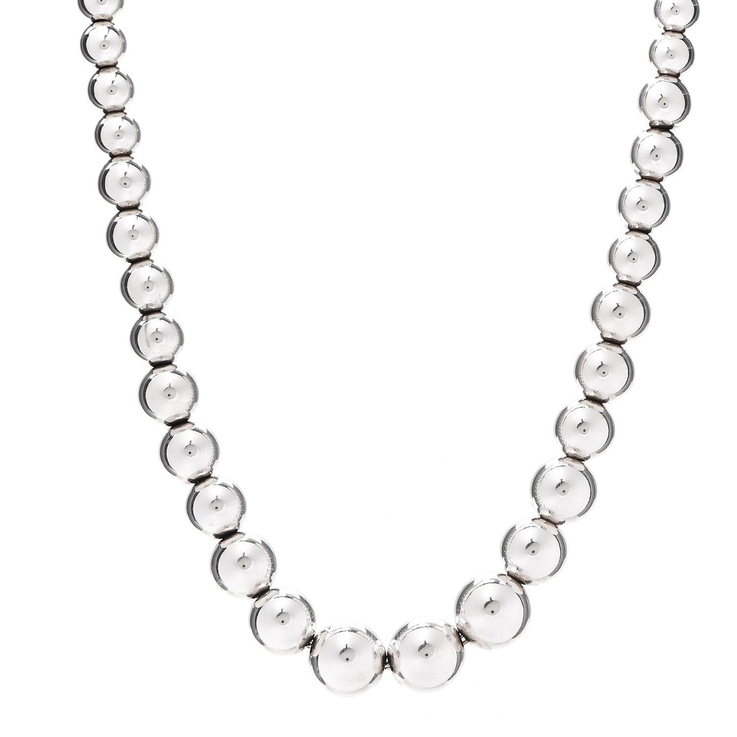 Tiffany Sterling Silver HardWear Graduated Ball Necklace 1 of 3