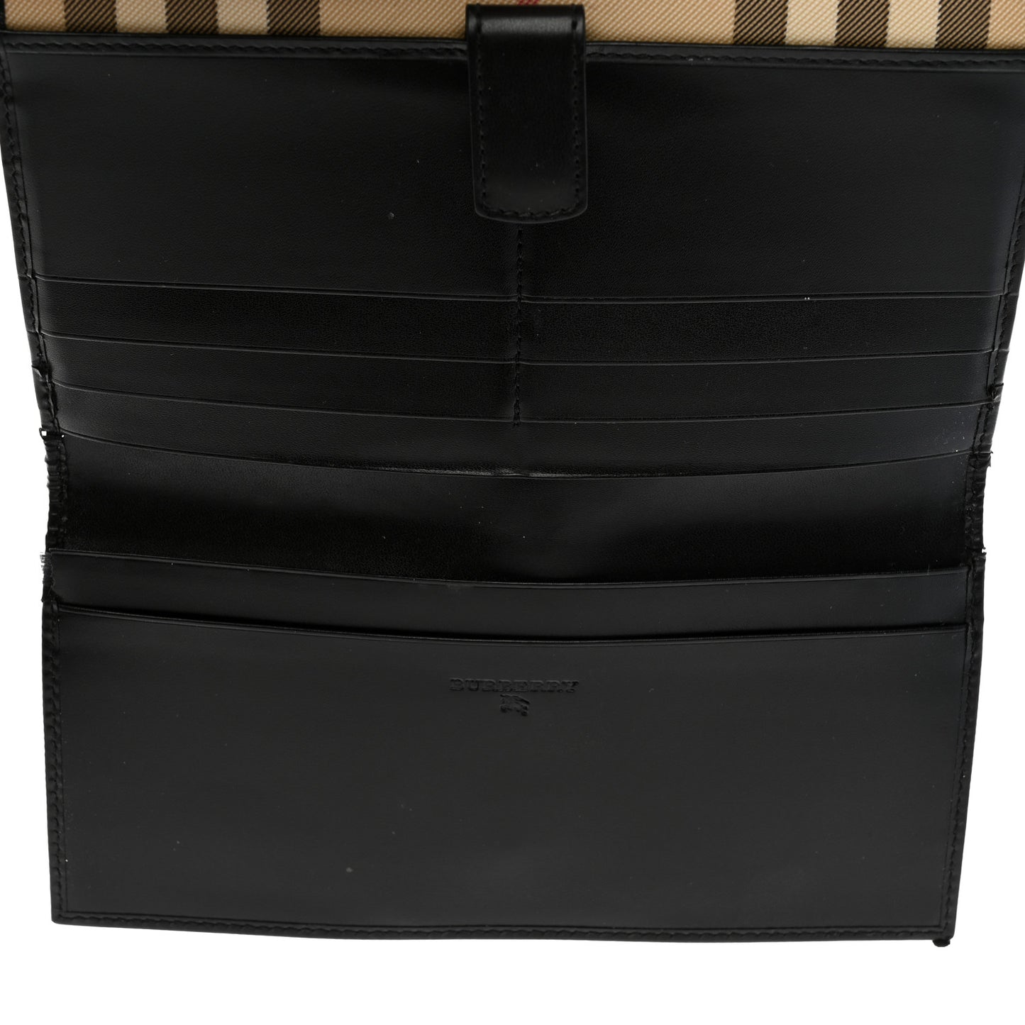 House Check Continental Wallet Black