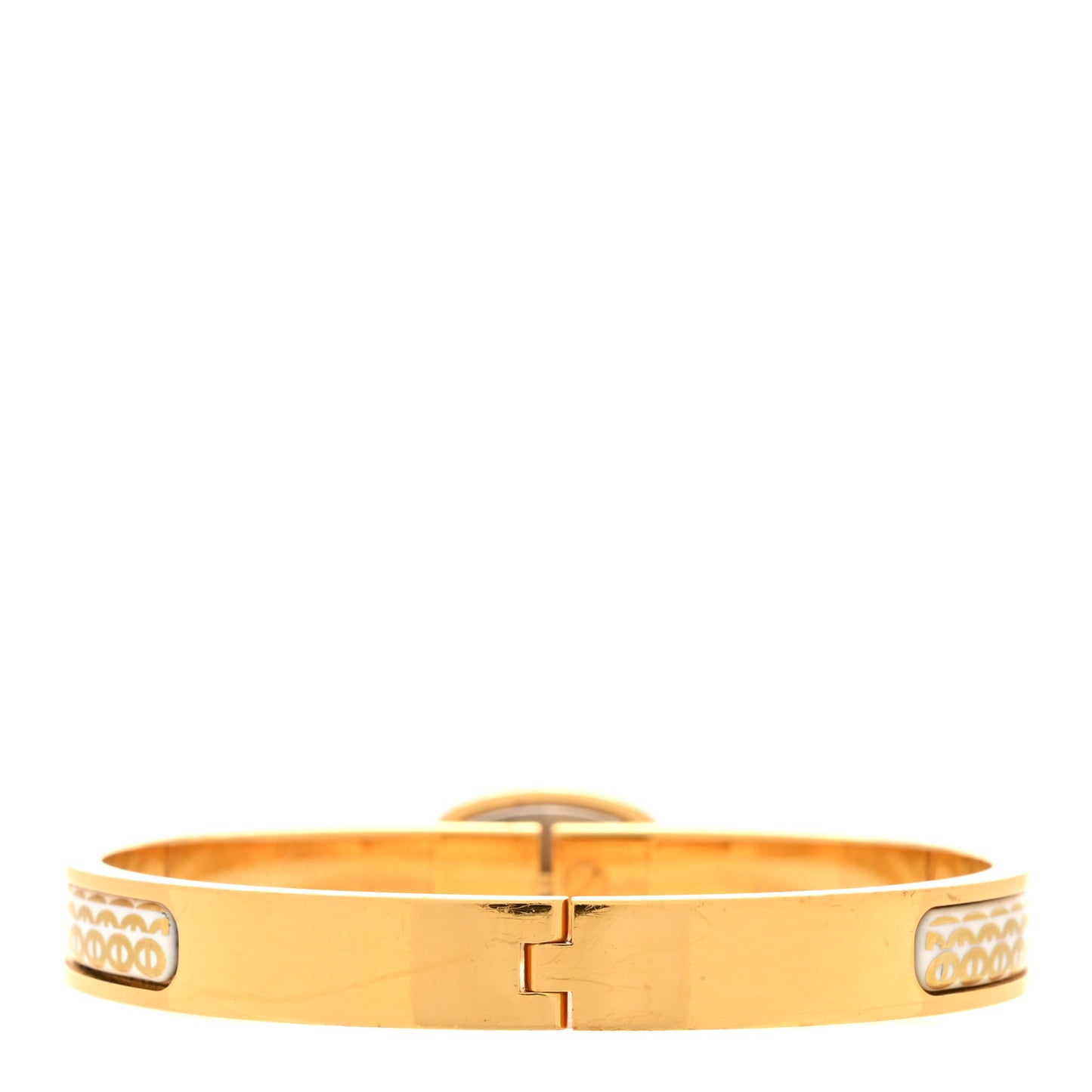 Enamel Mini Clic Chaine d'Ancre Bracelet Jaune Or White