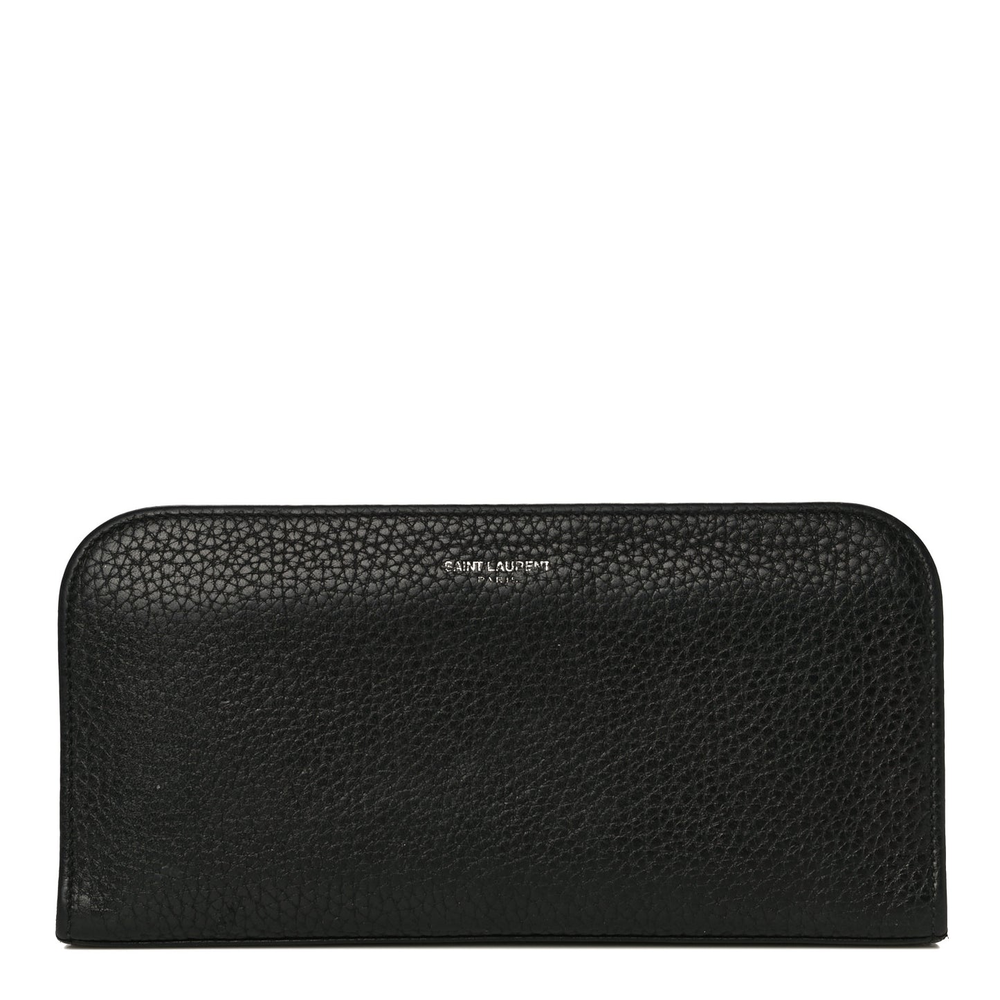 Grained Calfskin Rive Gauche Zip Around Wallet Black