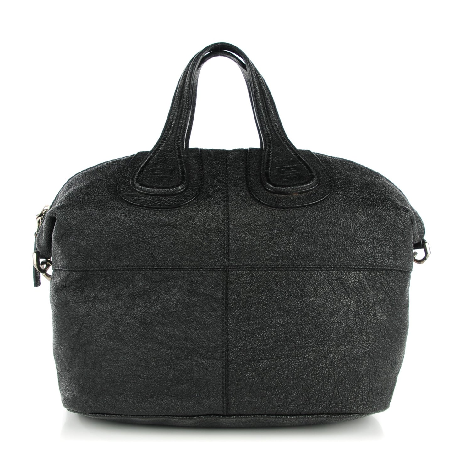 Glazed Pebbled Calfskin Medium Nightingale Black