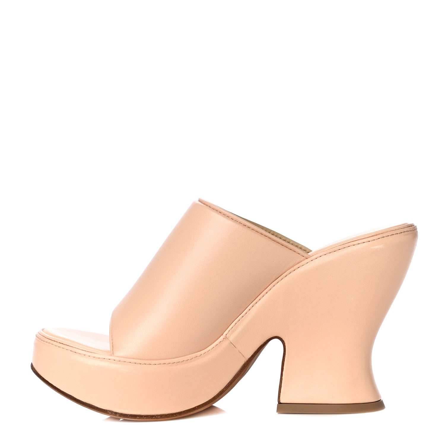 Bottega Veneta Nappa Slide Platform 115 Wedge Sandals 37 Macaroon 1 of 12