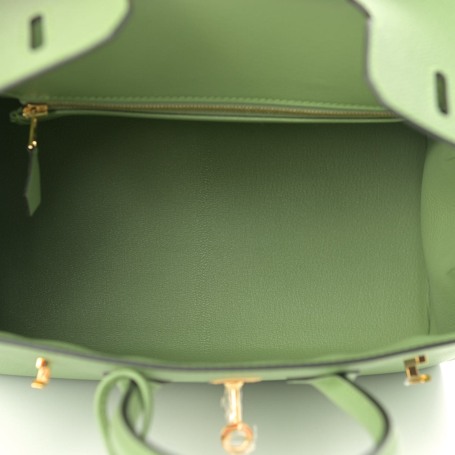 Epsom Birkin Sellier 25 Vert Criquet