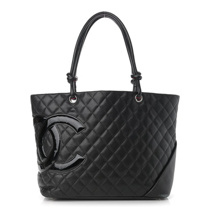 Chanel Calfskin Quilted Large Cambon Tote Black 1 of 17
