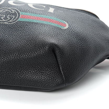 Gucci Grained Calfskin Logo Belt Bag Black 10 of 10
