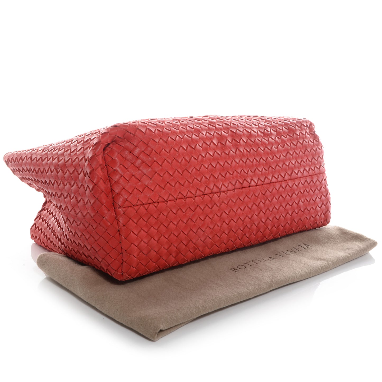 Nappa Intrecciato Medium Cabat Red
