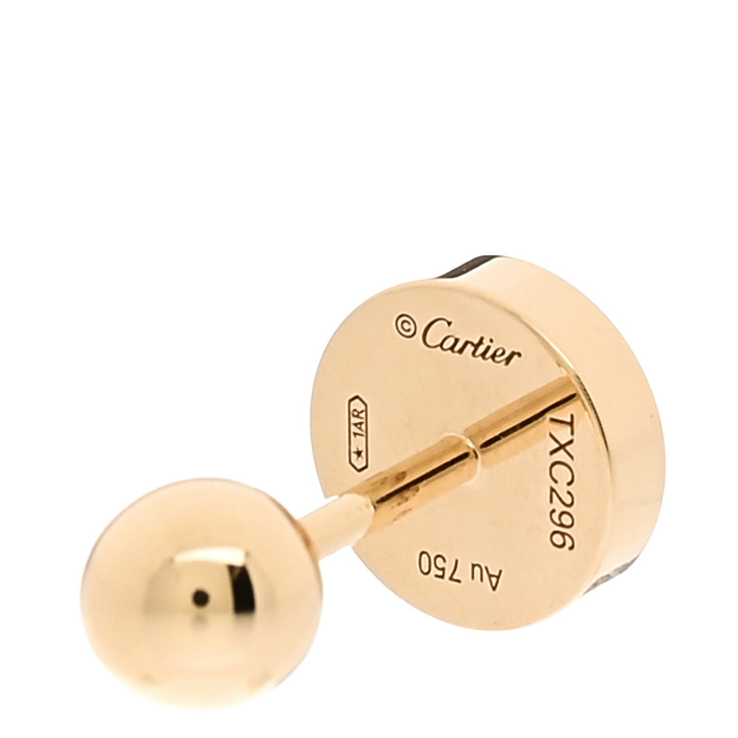 18K Yellow Gold LOVE Single Earring