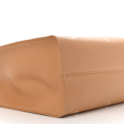Louis Vuitton Empreinte Monogram Giant Onthego MM Arizona Creme 8 of 15