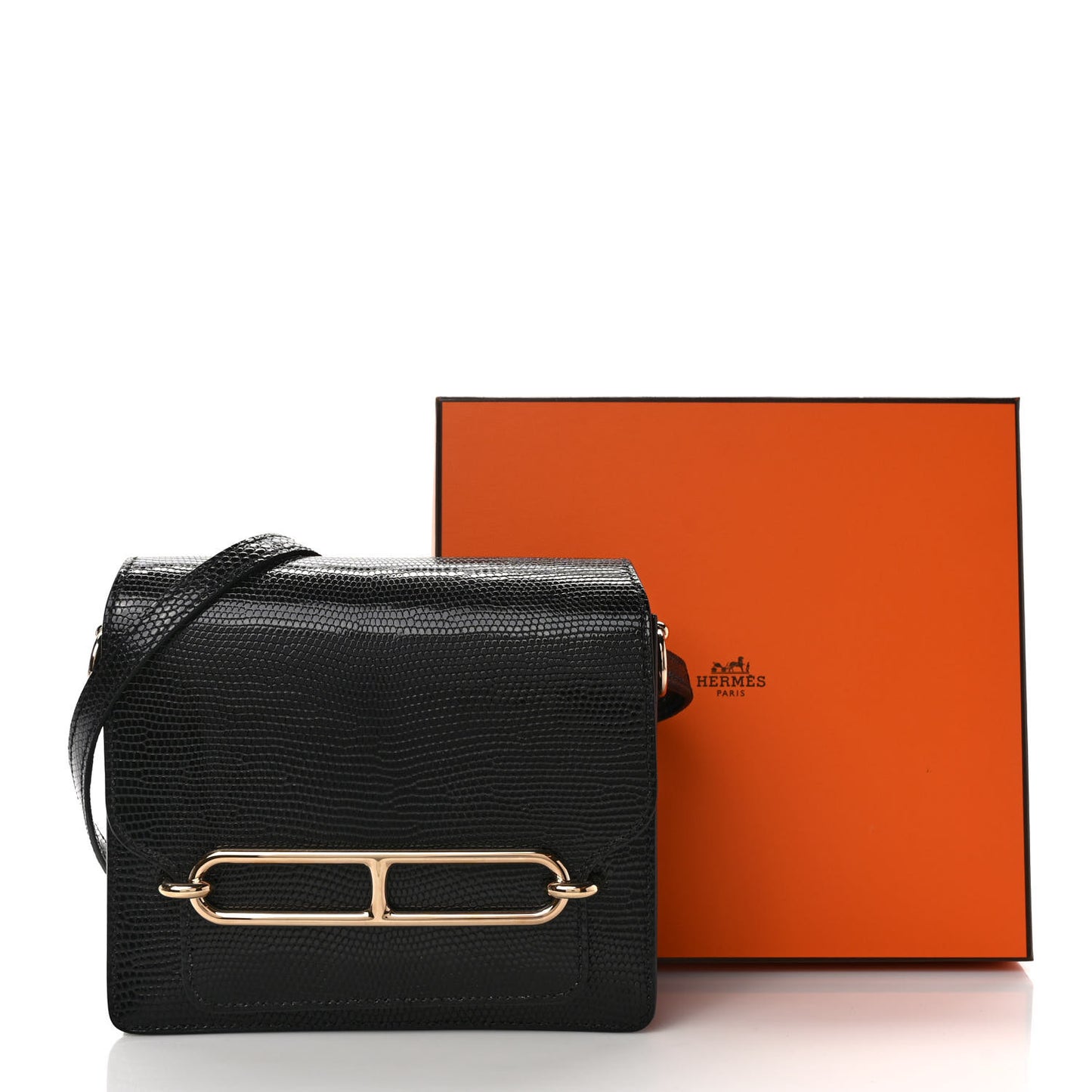 Lizard Mini Sac Roulis Black