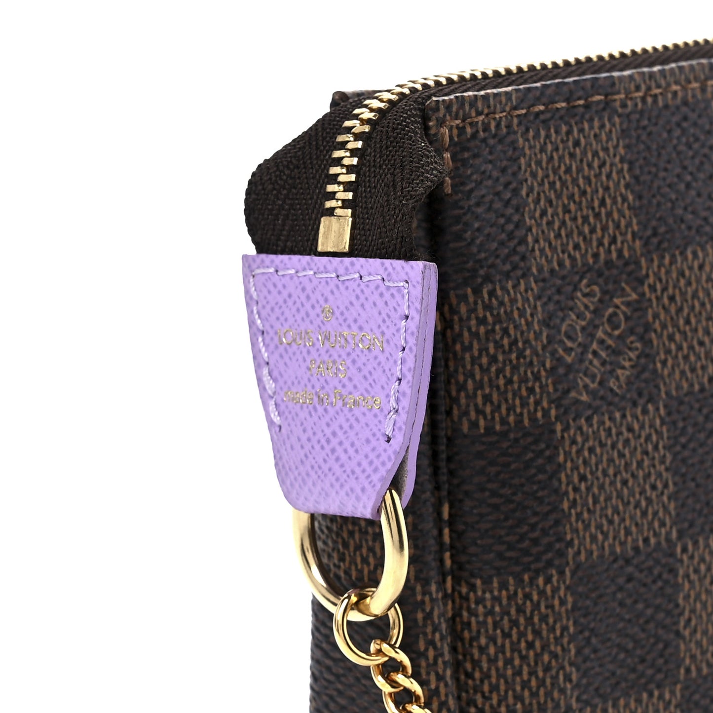 Damier Ebene Illustre Mini Pochette Accessories Violet