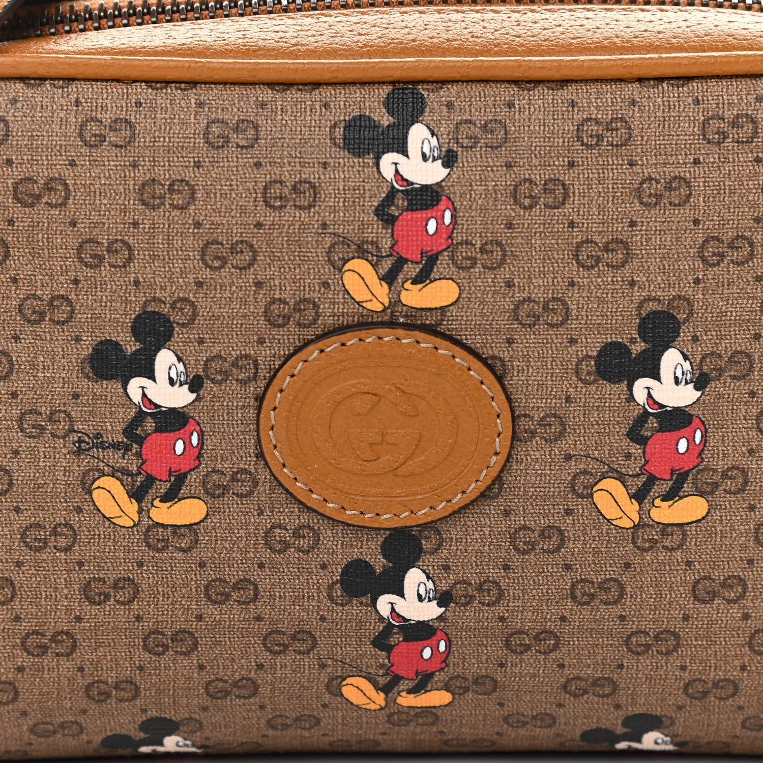 Gucci X DISNEY Mini Vintage GG Supreme Monogram Mickey Mouse Shoulder Bag Beige Vintage Sun Oil 10 of 11